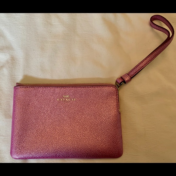 Purple Sparkly Coach Wristlet - Picture 2 of 3